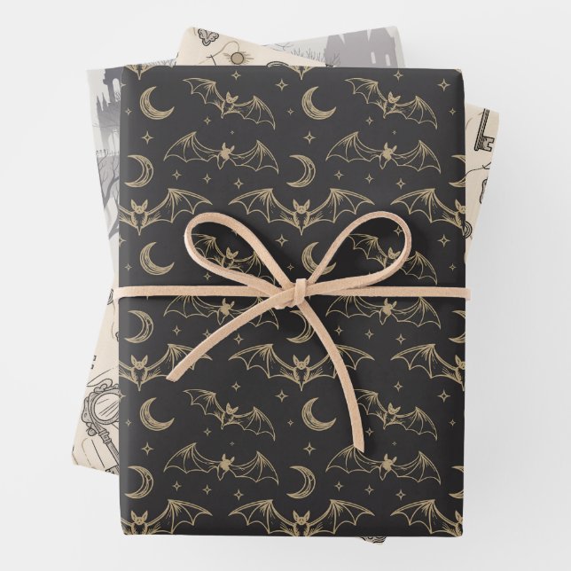 Halloween Gift wrapping paper Geschenkpapier Set (Beispiel)