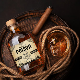 Halloween-Giftdekor, Apothekaretikett Alkoholflaschenetikett