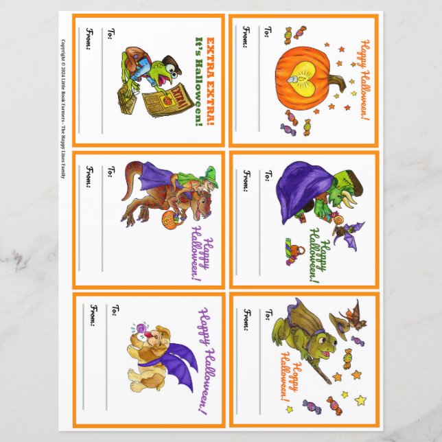 Halloween Gifting Party Class Cards Set 3 (Vorderseite)