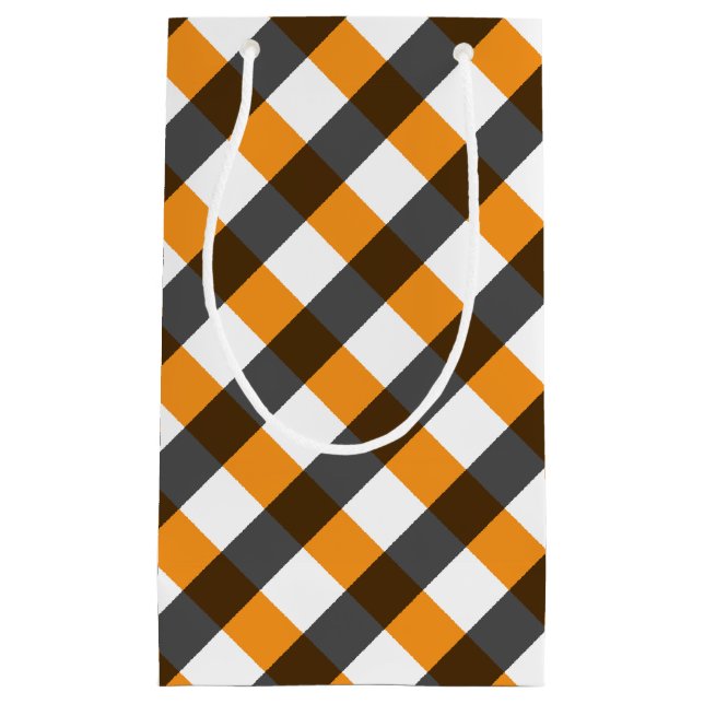 Halloween Gingham 10 Kleine Geschenktüte (Vorderseite)