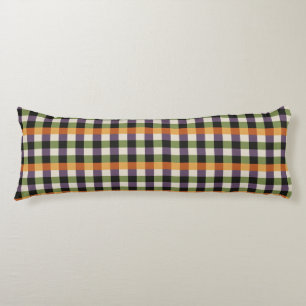 Halloween-Gingham-Muster, lila und schwarz Seitenschläferkissen
