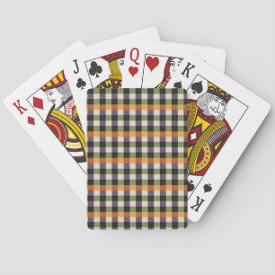 Halloween-Gingham-Muster, lila und schwarz Spielkarten