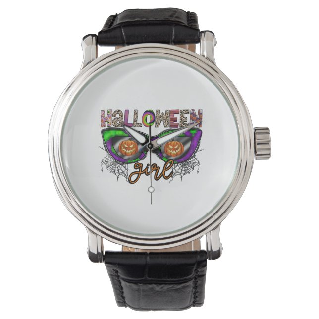 Halloween Girl Armbanduhr (Vorderseite)