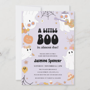 Halloween Girl ein kleines Boo ist mit Babydusche Einladung