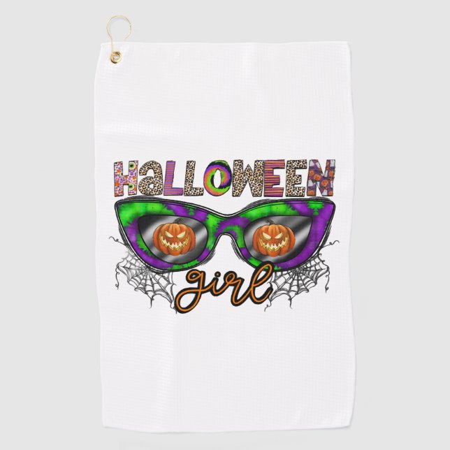 Halloween Girl Golfhandtuch (Vorderseite)