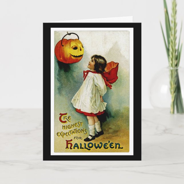 Halloween Girl Karte (Vorderseite)