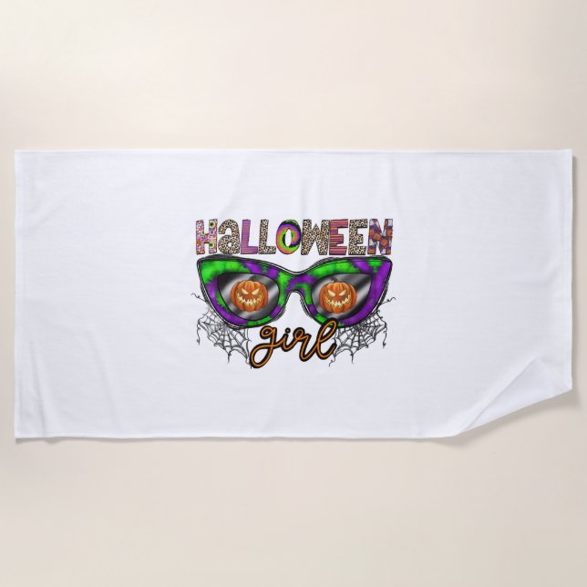 Halloween Girl Strandtuch (Vorderseite)