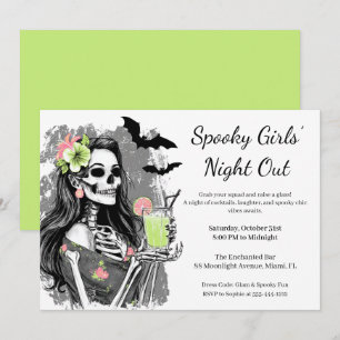 Halloween Girls Night Out Spooky Cocktail Party Einladung