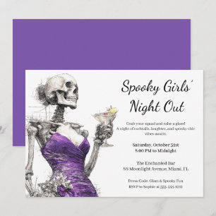 Halloween Girls Night Out   Spooky Cocktail Party Einladung