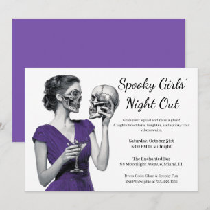 Halloween Girls Night Out   Spooky Cocktail Party Einladung