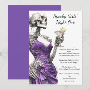 Halloween Girls Night Out   Spooky Cocktail Party Einladung