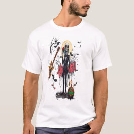 Halloween Gitarre Graffiti Kunst Anime cool Famili T-Shirt
