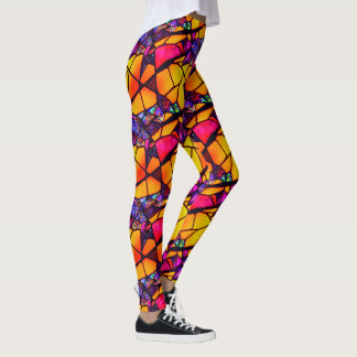 Halloween-Glasmuster-Leggings Leggings