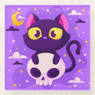 Halloween Glass Untersetzer
