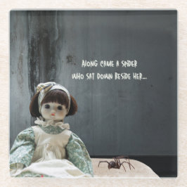 Halloween Glass Untersetzer, Creepy Miss Muffet Glasuntersetzer