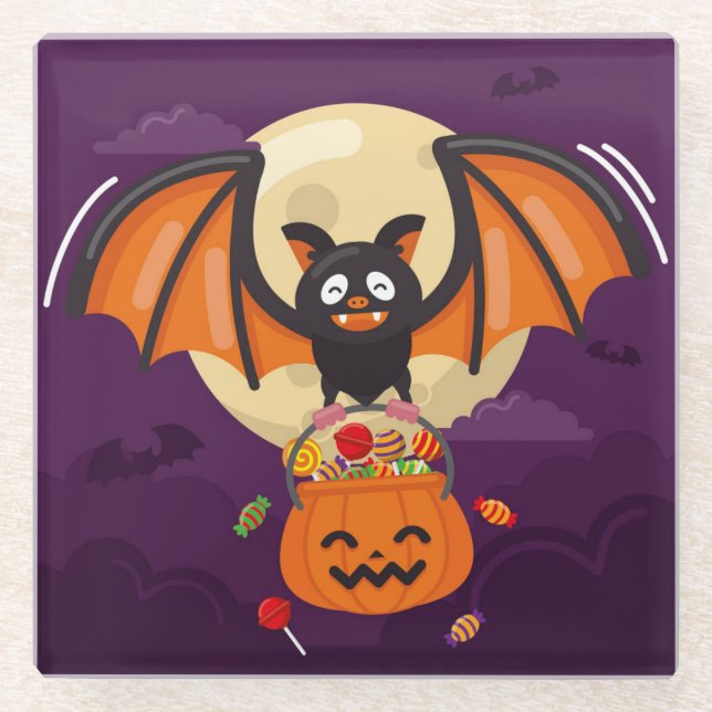 Halloween Glasuntersetzer (Vorderseite)