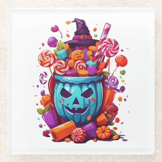Halloween Glasuntersetzer (Vorderseite)