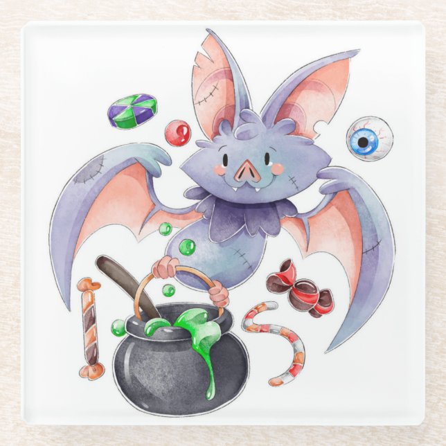 Halloween Glasuntersetzer (Vorderseite)