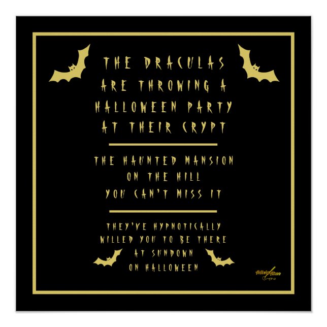 Halloween Glossy Poster von Poet Adiela Akoo entwo (Vorderseite)