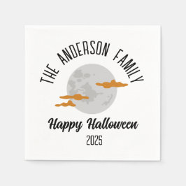 Halloween Glows Full Moon Personalisiert Name Serviette