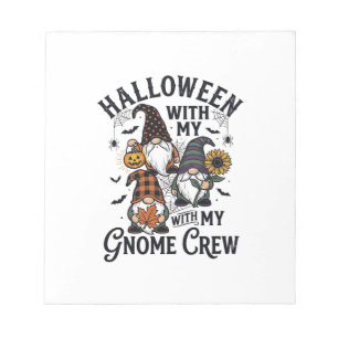 Halloween-Gnom-Crew Vintage-Ätz-Shirt_1 Notizblock