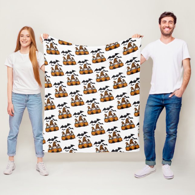 Halloween-Gnom-Flanelldecke Fleecedecke (Beispiel)