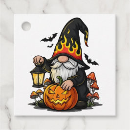 Halloween-Gnom-Gunstbeutel-Tags Geschenkanhänger