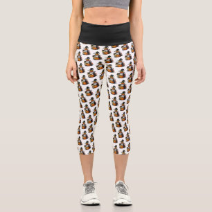 Halloween-Gnom-High-Waisted-Capris Capri Leggings