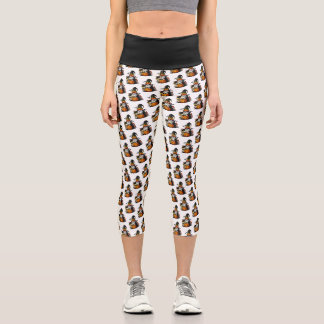 Halloween-Gnom-High-Waisted-Capris Capri Leggings