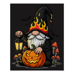Halloween-Gnom Hochglanzposter Poster