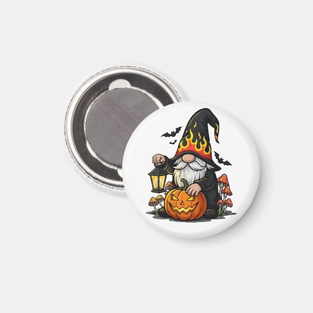 Halloween-Gnom-Magnet Magnet (Vorderseite/Rückseite)