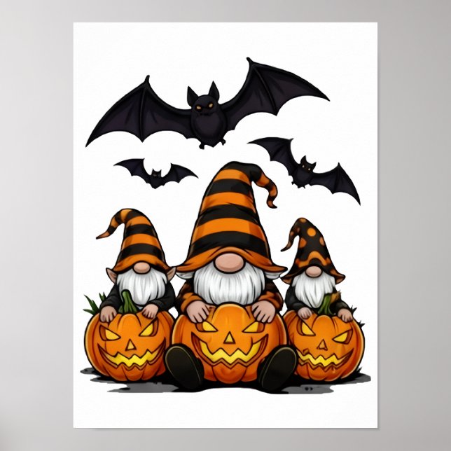 Halloween-Gnom-Poster Poster (Vorne)