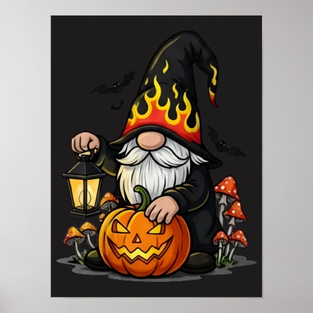 Halloween-Gnom-Poster Poster (Vorne)
