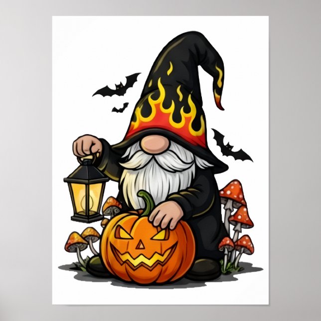 Halloween-Gnom-Poster Poster (Vorne)