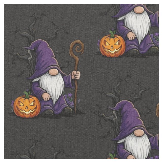 Halloween-Gnom-Textilie Stoff (Nahaufnahme)