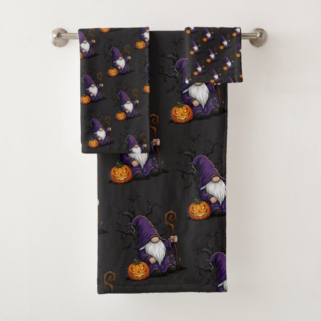 Halloween-Gnom-Tuch-Set Badhandtuch Set (Insitu)