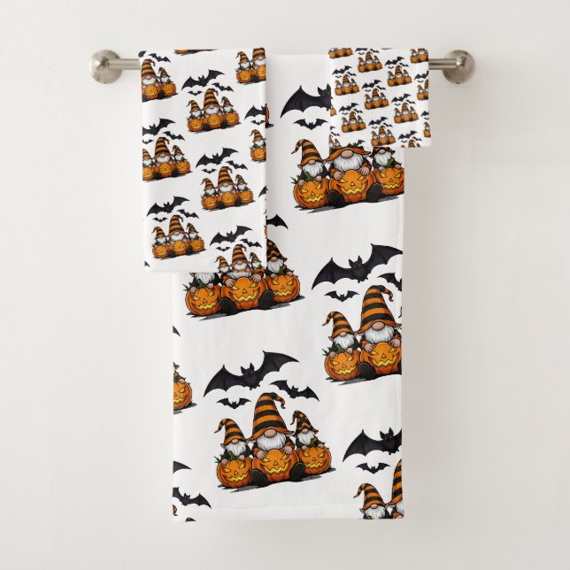 Halloween-Gnom-Tuch-Set Badhandtuch Set (Insitu)