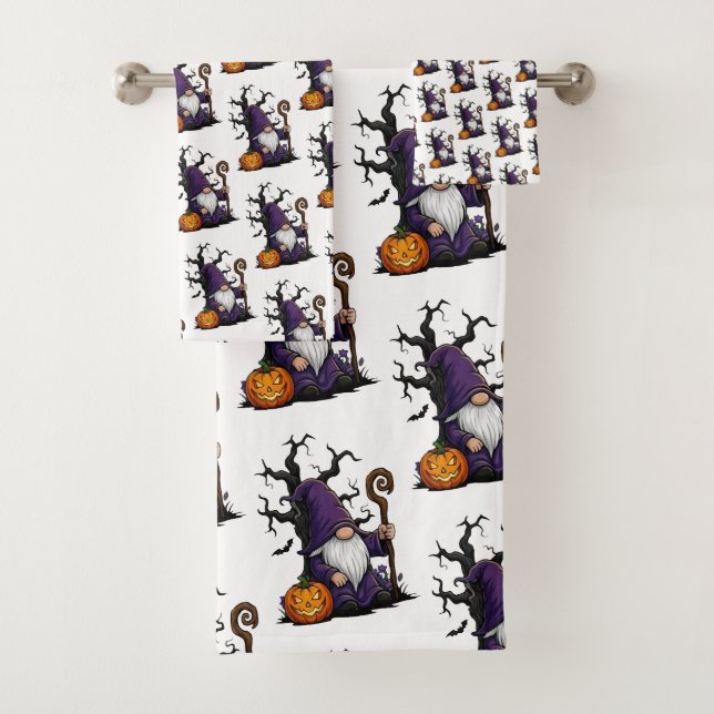 Halloween-Gnom-Tuch-Set Badhandtuch Set (Insitu)