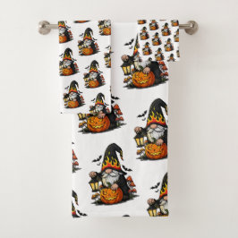 Halloween-Gnom-Tuch-Set Badhandtuch Set