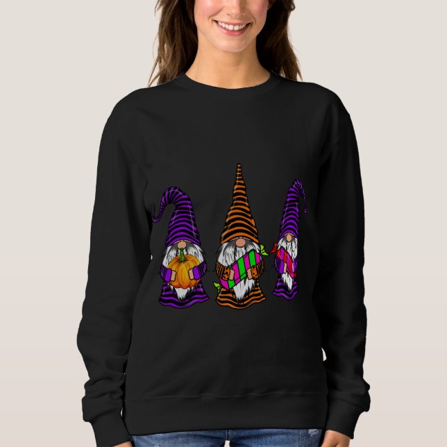 Halloween Gnome 3 Gnome fröhliches Herbstgeschenk Sweatshirt (Vorderseite)