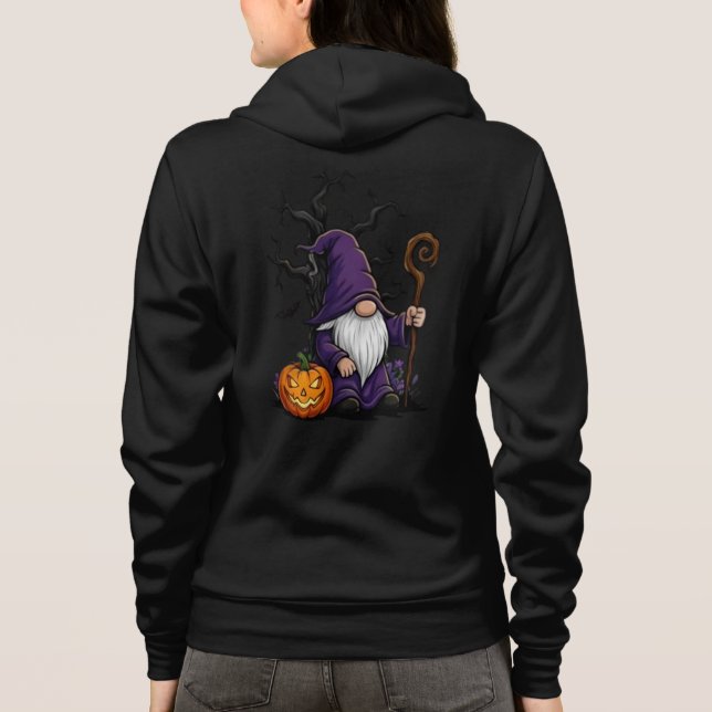 Halloween Gnome Adult Full-Zip Hoodie (Rückseite)