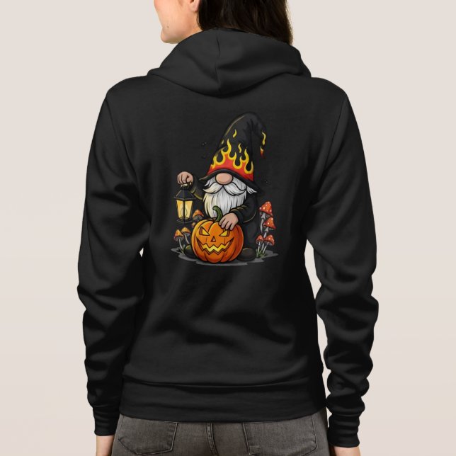 Halloween Gnome Adult Full-Zip Hoodie (Rückseite)