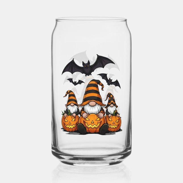 Halloween Gnome Drinkware Set Dosenglas (Vorderseite)