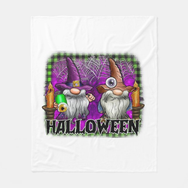 Halloween-Gnome Fleecedecke (Vorderseite)