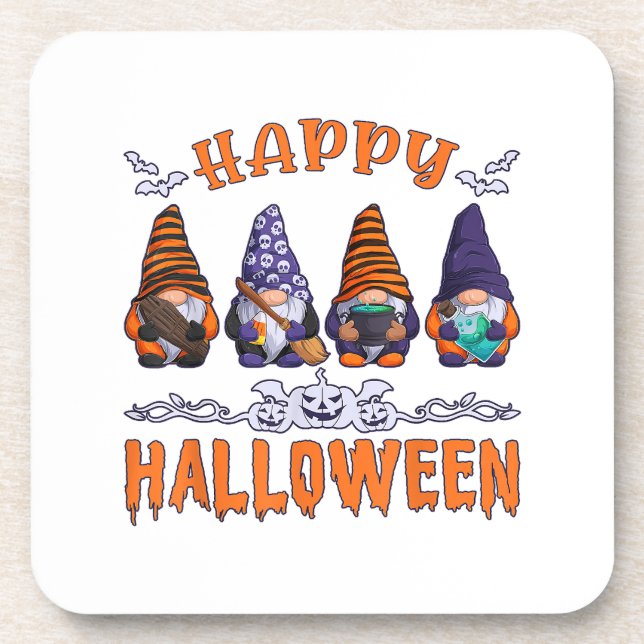 Halloween-Gnome Getränkeuntersetzer (Vorderseite)