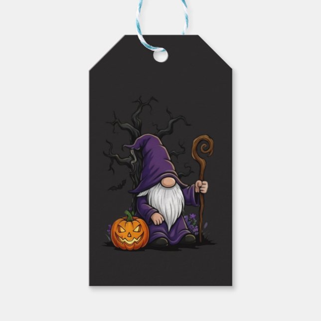 Halloween Gnome Gift Tag Geschenkanhänger (Vorderseite)