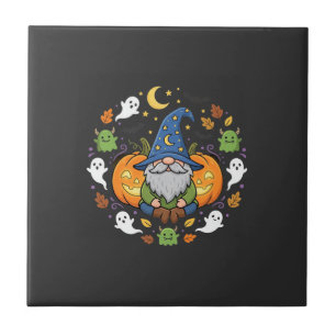 Halloween-Gnome Kürbis-Magie-Design Fliese