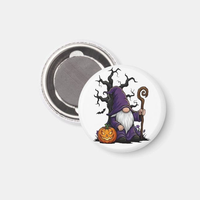 Halloween Gnome Magnet (Vorderseite/Rückseite)