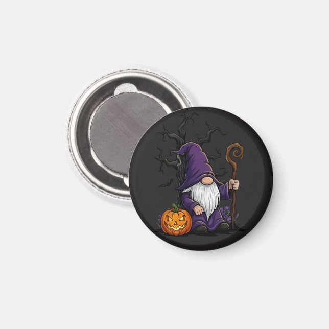Halloween Gnome Magnet (Vorderseite/Rückseite)