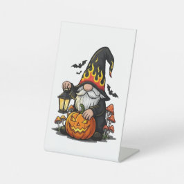 Halloween Gnome Pedestal Sign Sockelschild